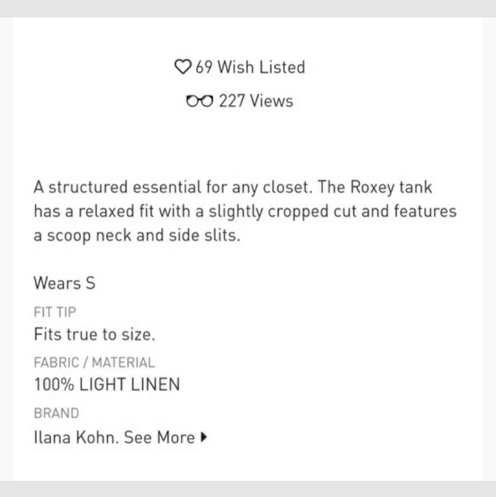 TRADED--Ilana Kohn RoxeyLinen Tank sz XS/S White - Picture 7 of 10